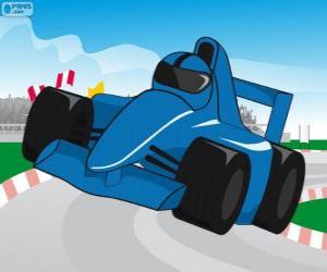 пазл Синяя F1 гоночный автомобиль